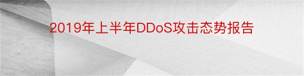 2019年上半年DDoS攻击态势报告