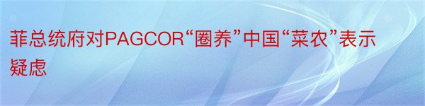 菲总统府对PAGCOR“圈养”中国“菜农”表示疑虑